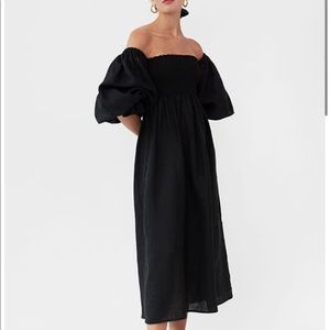 Sleeper Atlanta Dress in Black, size Small.